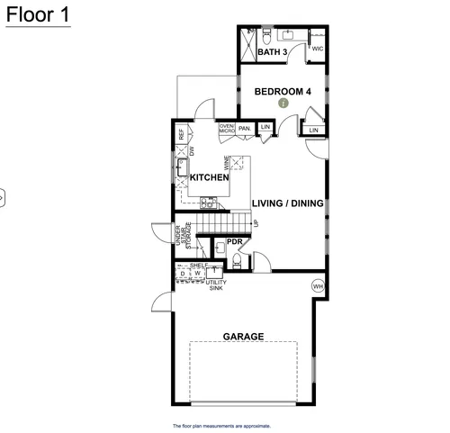 Villa floor plan — Floor 1