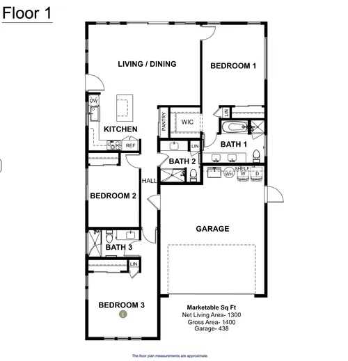 Ranch floor plan — Floor 1